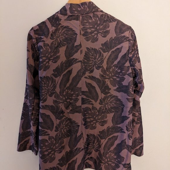 J.Crew Collection - Pink and Black Leaf Print Blazer - Picture 2 of 8